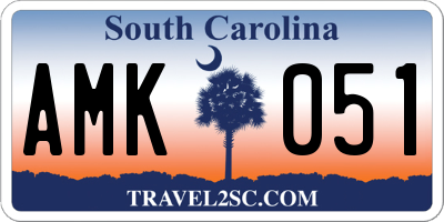 SC license plate AMK051