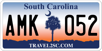 SC license plate AMK052