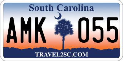 SC license plate AMK055