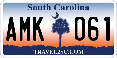 SC license plate AMK061