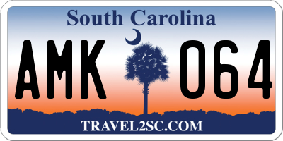 SC license plate AMK064