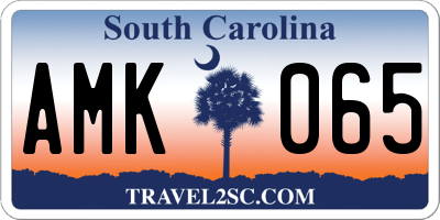 SC license plate AMK065