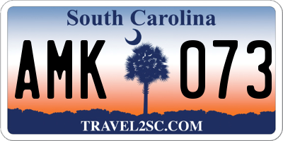 SC license plate AMK073