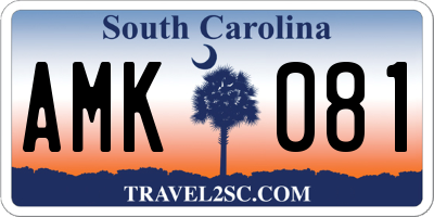 SC license plate AMK081