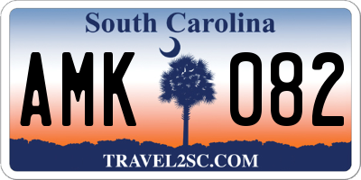 SC license plate AMK082