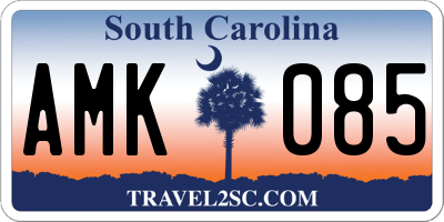 SC license plate AMK085