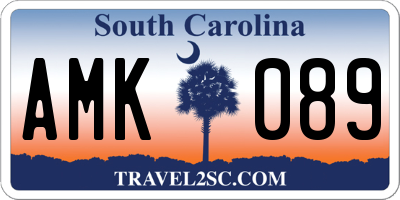 SC license plate AMK089