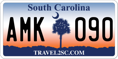 SC license plate AMK090