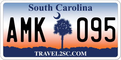 SC license plate AMK095