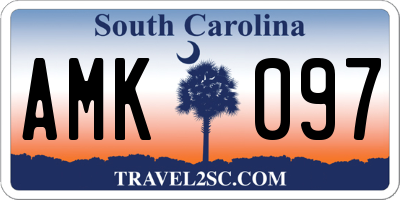 SC license plate AMK097