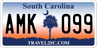 SC license plate AMK099