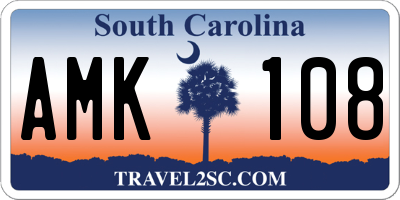 SC license plate AMK108