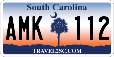 SC license plate AMK112