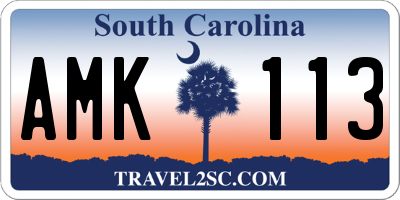 SC license plate AMK113