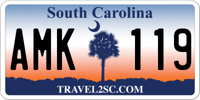 SC license plate AMK119