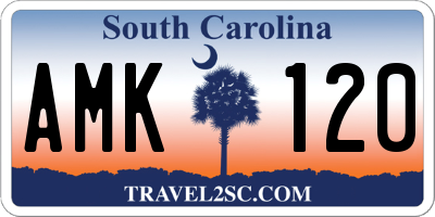 SC license plate AMK120
