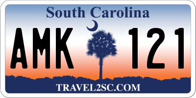 SC license plate AMK121