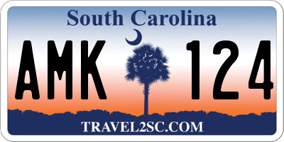 SC license plate AMK124