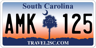 SC license plate AMK125