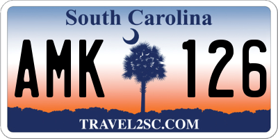 SC license plate AMK126