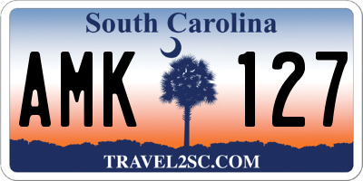 SC license plate AMK127