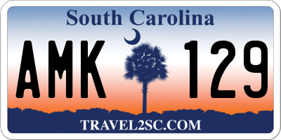 SC license plate AMK129