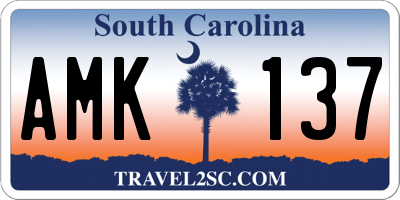 SC license plate AMK137