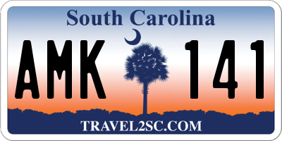 SC license plate AMK141