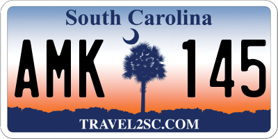SC license plate AMK145