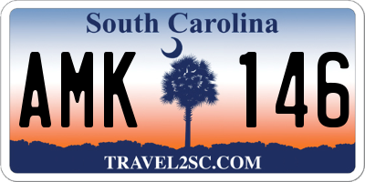 SC license plate AMK146