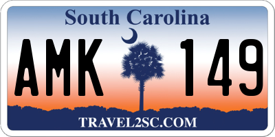 SC license plate AMK149