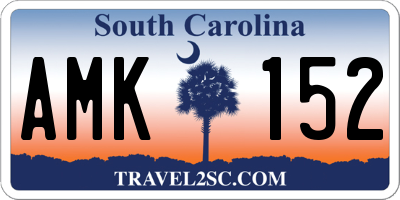 SC license plate AMK152