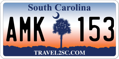 SC license plate AMK153