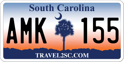 SC license plate AMK155
