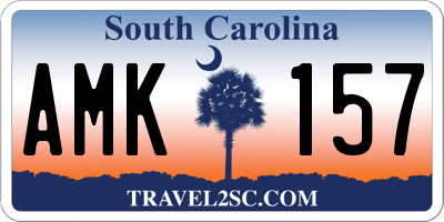 SC license plate AMK157