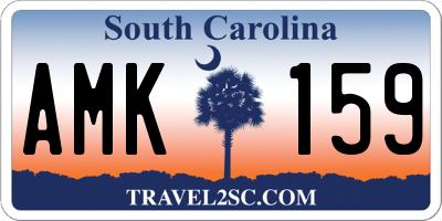 SC license plate AMK159