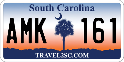SC license plate AMK161