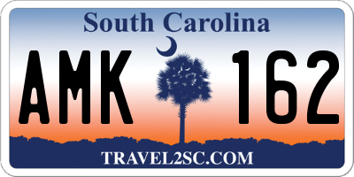 SC license plate AMK162