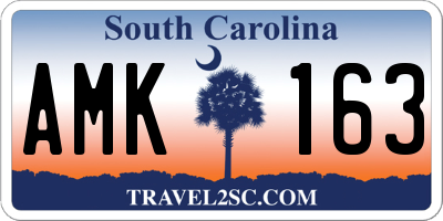 SC license plate AMK163