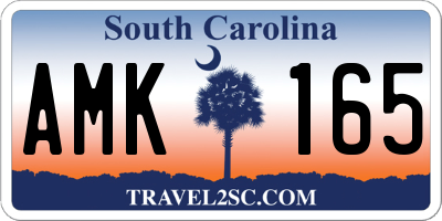 SC license plate AMK165