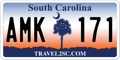 SC license plate AMK171