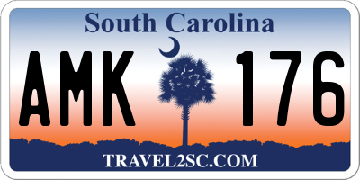 SC license plate AMK176