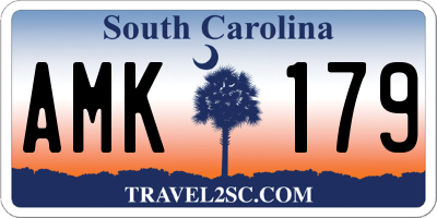 SC license plate AMK179