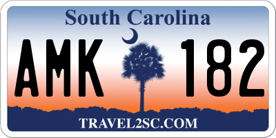 SC license plate AMK182