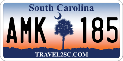 SC license plate AMK185