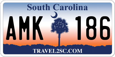 SC license plate AMK186