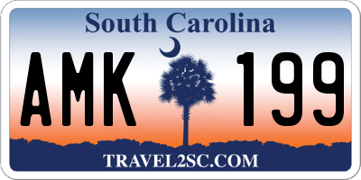 SC license plate AMK199
