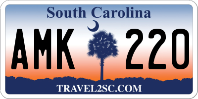 SC license plate AMK220