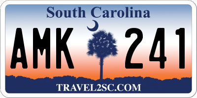 SC license plate AMK241