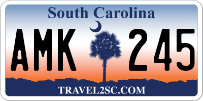 SC license plate AMK245